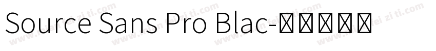 Source Sans Pro Blac字体转换